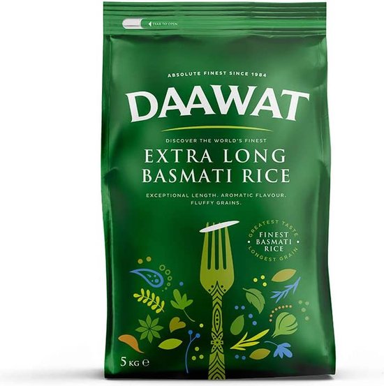 Daawat Extra Lange Basmati Rijst (5 kg)
